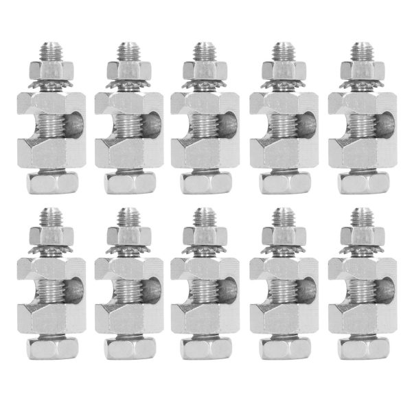 10PCS Lightning Protection Cable Clamp External Hex Copper Grounding Protection Cable Clip for PV Module - Image 9