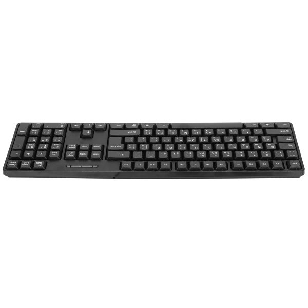 Ergonomically Designed Durable USB Wired Arabic English Mechanical Keyboard - Image 4