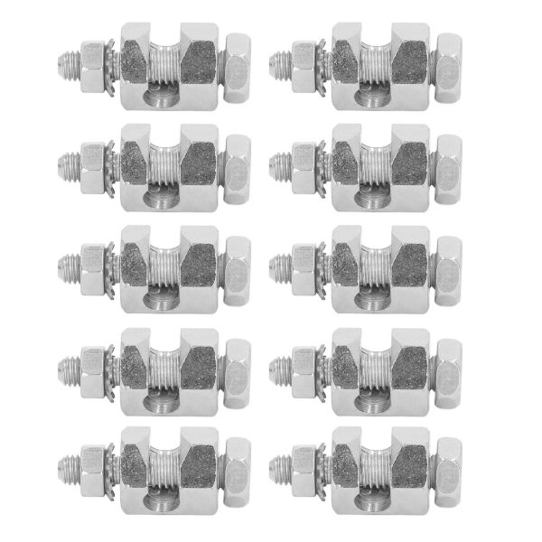 10PCS Lightning Protection Cable Clamp External Hex Copper Grounding Protection Cable Clip for PV Module - Image 4