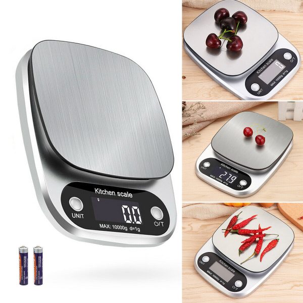 Digital Kitchen Food Diet Scale, Multifunction Weight Balance 22lbs 1g Kitchen Scale Stainless Steel Weighing Scale For Food Diet Postal Balance Measuring - Image 8