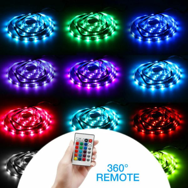 4x50CM USB 5V RGB LED Strip  Background Light  Remote Kit For TV Computer Lamp - Image 3