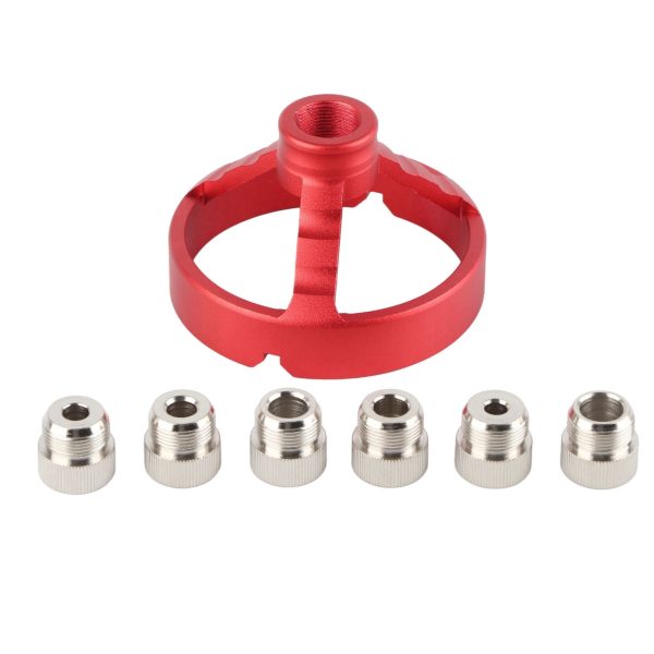 5/6/7/8/9/10mm Woodworking Tool Drill Punch Guide Locator Vertical Drilling Fixture(Red) - Image 3