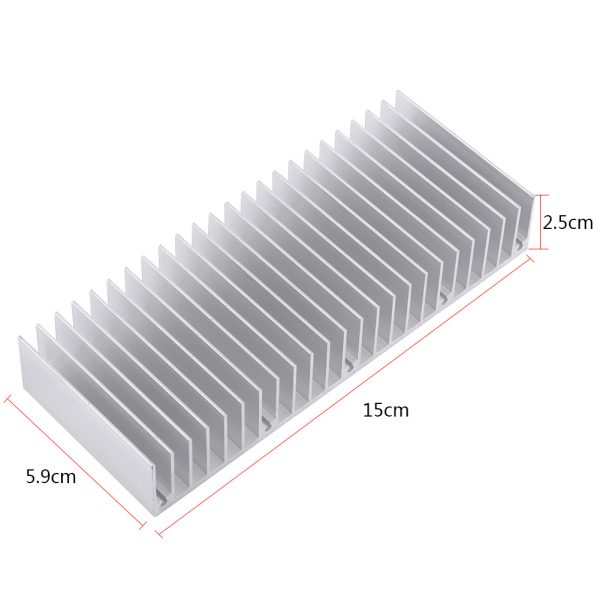 1pc Aluminum Heatsink Cooling Radiator Heat Sink Dense 24 Teeth 150mm - Image 5