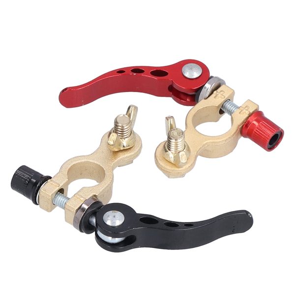 Battery Terminal Quick Release Disconnect Positive Negative Connector Cable Clamp Set Kit - Image 7