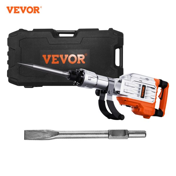 VEVOR Demolition Jack Hammer Concrete Breaker 3500W Electric Hammer 2 Chisel Bits - Image 8