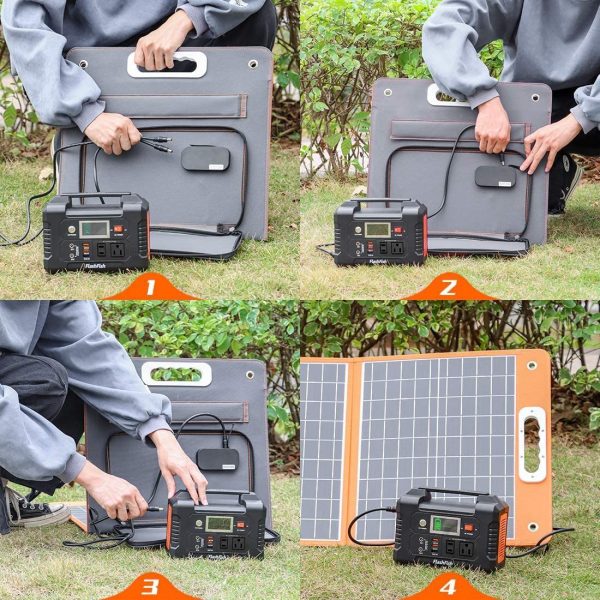 200W Portable Power Station 40800mAh Solar Generator with 110V AC Outlet 2 DC Ports 3 USB Ports QC3.0 for Phones Tablets - Image 6