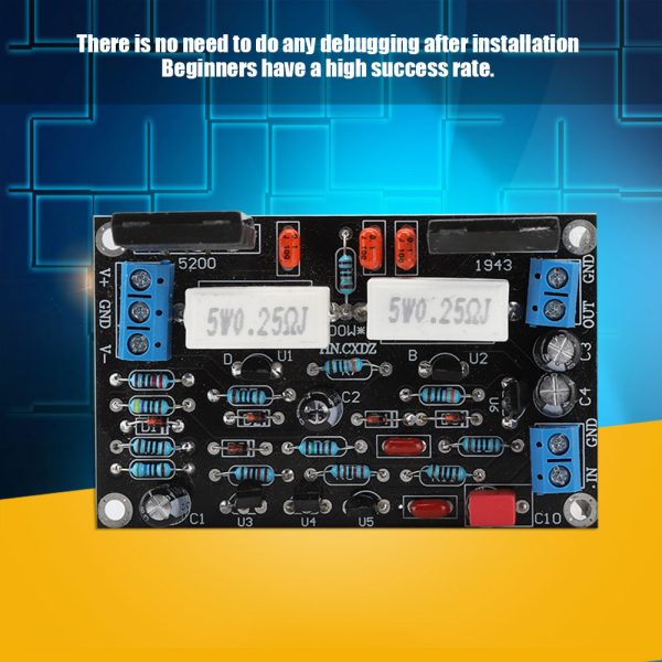 2SC5200+2SA1943 Power Amplifier Board 100W Amp Speaker Circuit Protection Board - Image 3