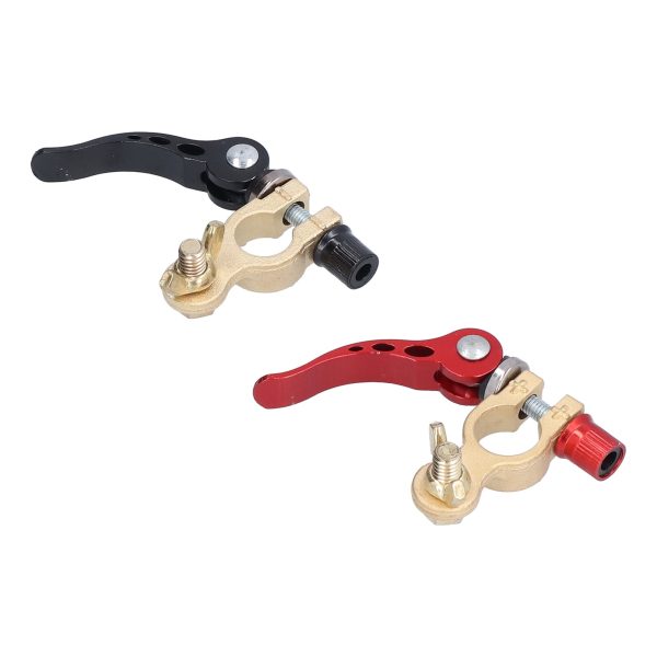 Battery Terminal Quick Release Disconnect Positive Negative Connector Cable Clamp Set Kit - Image 8