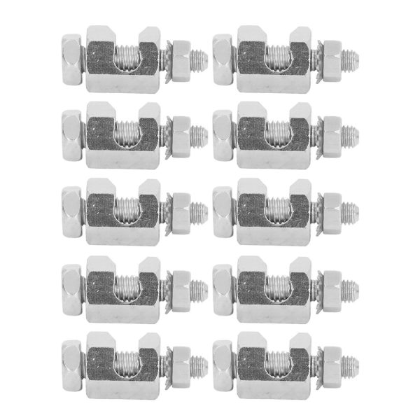 10PCS Lightning Protection Cable Clamp External Hex Copper Grounding Protection Cable Clip for PV Module - Image 7