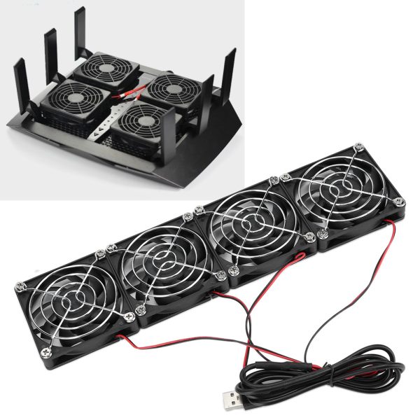 Router Cooling Fans 5V USB Power Heat Sink ABS for ASUS RTAC5300 R7900 R8000 Computer Supplies - Image 3