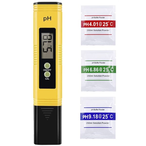 PH Meter 0.01 PH Battery Powder High Precision Water Quality EC Tester 0-14 PH Measurement Range For Aquarium Swimming Pool Digital Electric PH Meter LCD Tester Pocket Hydroponics Aquarium Water Test - Image 8