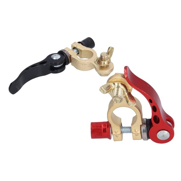 Battery Terminal Quick Release Disconnect Positive Negative Connector Cable Clamp Set Kit - Image 2