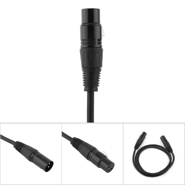 XLR Male to Female 3 pin MIC Shielded Cable Microphone Audio Extension Cable 1M - Image 9