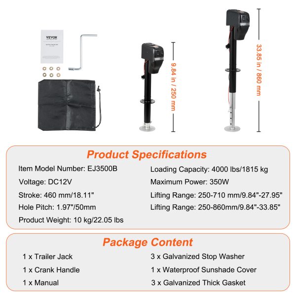 Electric Tongue Jack With Waterproof Cover - Image 4