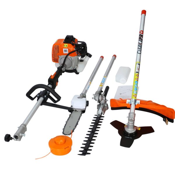 4 In 1 Multi-Functional Trimming Tool Garden Tool System With Gas Pole Saw Trimmer - Image 5