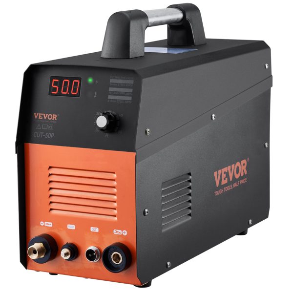 VEVOR Plasma Cutter, 50Amp, Non-Touch Pilot Arc Air Cutting Machine With Torch, 110V 220V Dual Voltage AC IGBT Inverter Metal Cutting Equipment For Clean Cut Aluminum And Stainless Steel, Black - Image 7