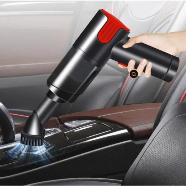 Wired Red And Silver Car Vacuum Cleaner  Home Handheld Mini Desktop Vacuum Cleaner Portable - Image 6