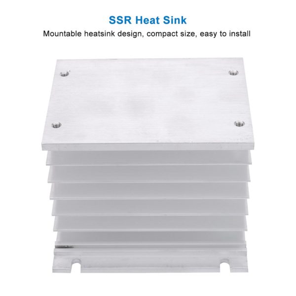 Three Phase Aluminum Alloy Heat Sink SSR Dissipation Solid State Relay Heatsink - Image 2