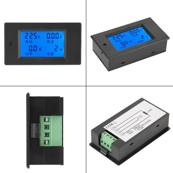 PEACEFAIR PZEM-021 LCD Display Digital AC Voltage Current Power Energy Meter 20A AC80-260V - Image 5