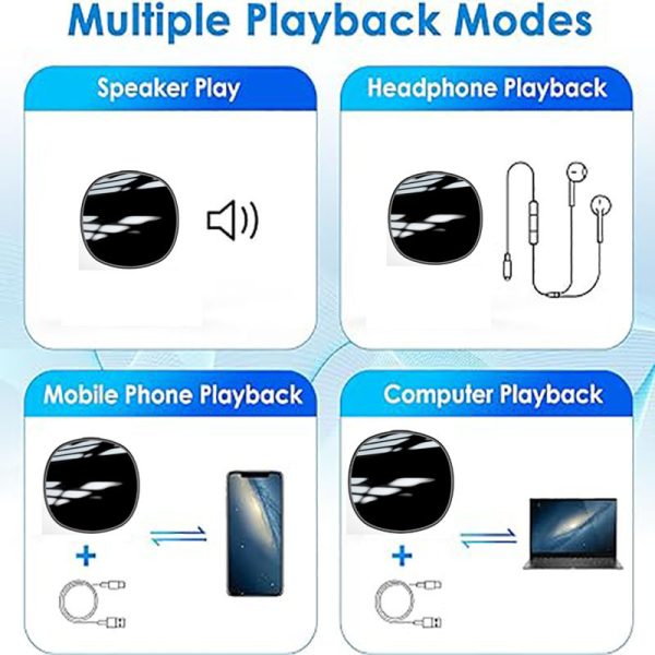 Mini Voice Recorder With Built-in Speaker And Built-in Magnet - Image 9