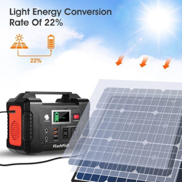 200W Portable Power Station 40800mAh Solar Generator with 110V AC Outlet 2 DC Ports 3 USB Ports QC3.0 for Phones Tablets - Image 5