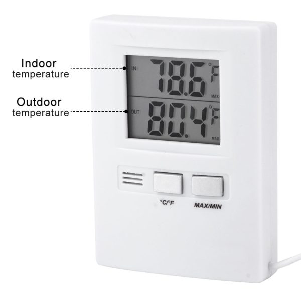 High Precision LCD Digital Indoor&Outdoor Thermometer Temperature Meter Tester Battery Powered - Image 10