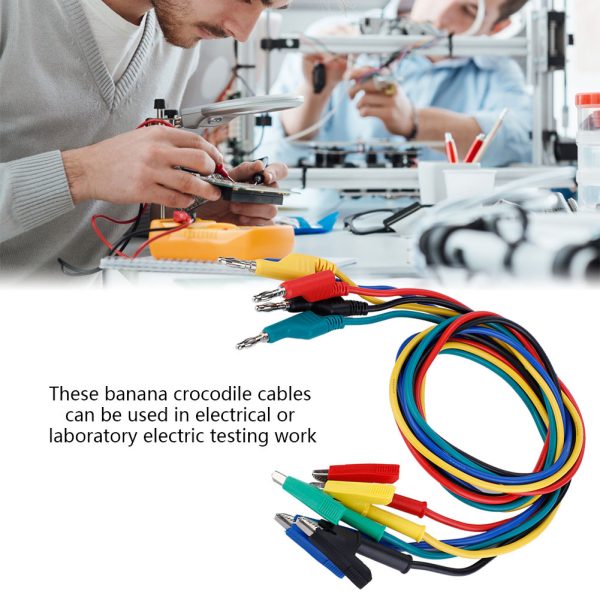 5pcs P1037 High Voltage 1M 4mm Banana Plug to Crocodile Clip Cable Test Leads For Multimeter - Image 10