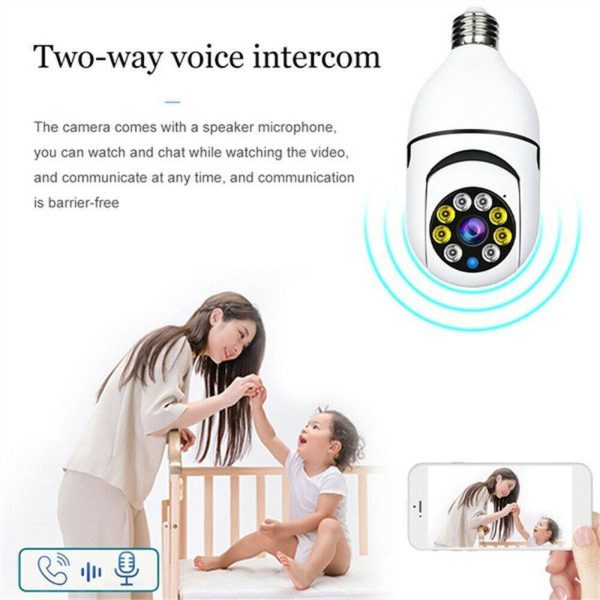 IR E27 Light Bulb Camera 1080P HD Wireless Wifi Smart Home Security Camera - Image 2