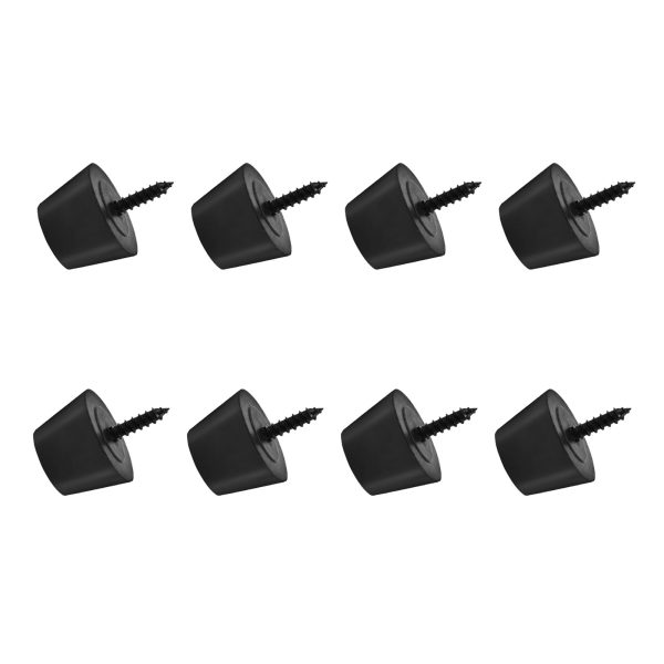 4 Pairs 30x20mm Rubber Feet Anti Vibration Base Pad Stand for Speaker Guitar Amplifier W Screws - Image 2