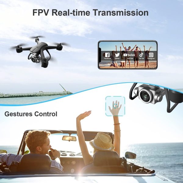 V14 Professional Drone 6K HD Dual Camera Wifi FPV Portable RC Quadcopter - Image 2