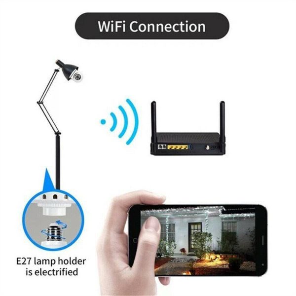 IR E27 Light Bulb Camera 1080P HD Wireless Wifi Smart Home Security Camera - Image 4