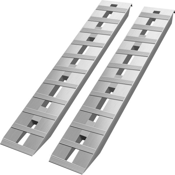 VEVOR 60'X 12 X 2.5inch Aluminum Trailer Ramps 6000LBS Total Beavertail Hook End 1 Pair 2 Ramps - Image 7