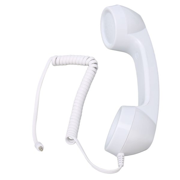 Retro Phone Handset Multifunction Radiation Proof Handheld Cell Phone Receiver for Mobile Phones Computers White - Image 8