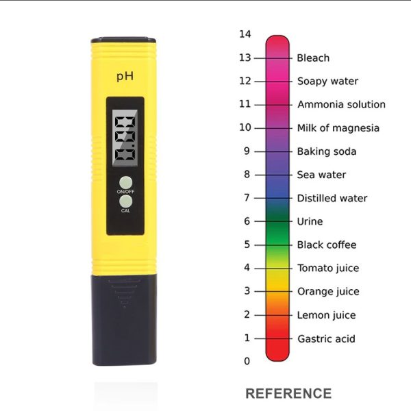 PH Meter 0.01 PH Battery Powder High Precision Water Quality EC Tester 0-14 PH Measurement Range For Aquarium Swimming Pool Digital Electric PH Meter LCD Tester Pocket Hydroponics Aquarium Water Test - Image 7