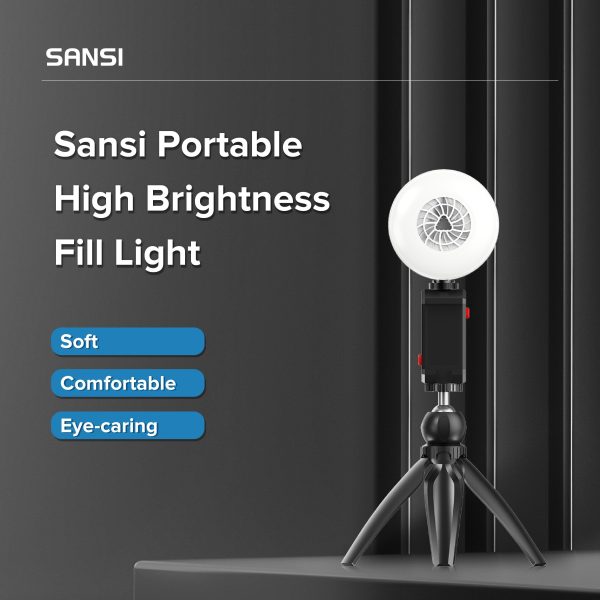 SANSI Portable Rechargeable Fill Light, 8.6W Selfie & Video Light With 9 Color Temperatures & 5 Brightness Levels For Phone, Camera, Laptop, Makeup, Video Calls, Camping - Image 9