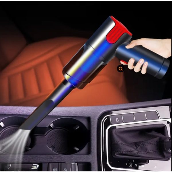 Wired Red And Silver Car Vacuum Cleaner  Home Handheld Mini Desktop Vacuum Cleaner Portable - Image 4