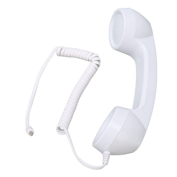 Retro Phone Handset Multifunction Radiation Proof Handheld Cell Phone Receiver for Mobile Phones Computers White - Image 9